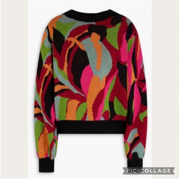 :Price Firm: FARM Rio The Dance Multicolor Knit Sweater - Picture 15 of 15